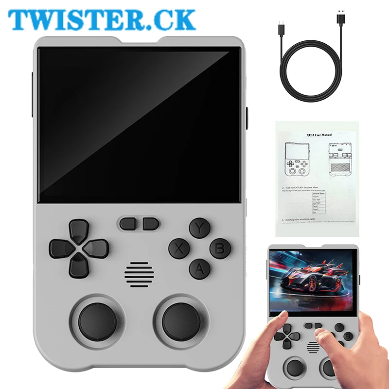 

Портативная игровая консоль XU10, 3,5 дюйма, ретро-игровые консоли, Классический эмулятор с 3000 мАч перезаряжаемой батареей, система видеоигр