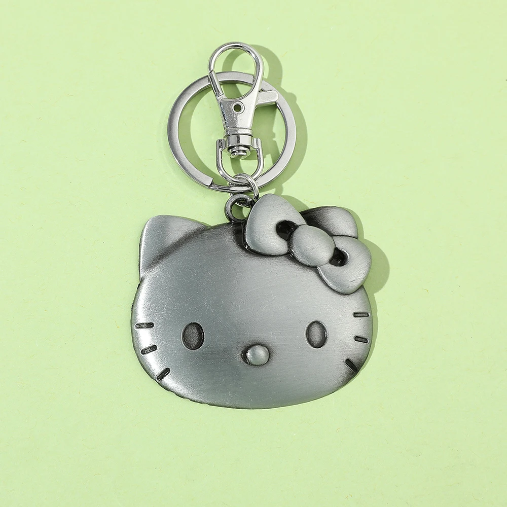 

Vintage Hello Kitty Metal Keychain Korean Fashion Sanrio Y2K Jewelry for Women Keyrings Accessories