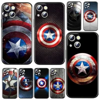 avengers shield marvel for apple iphone 13 12 11 pro max mini xs max x xr 6 7 8 plus 5s se 2020 tpu soft black phone case coque