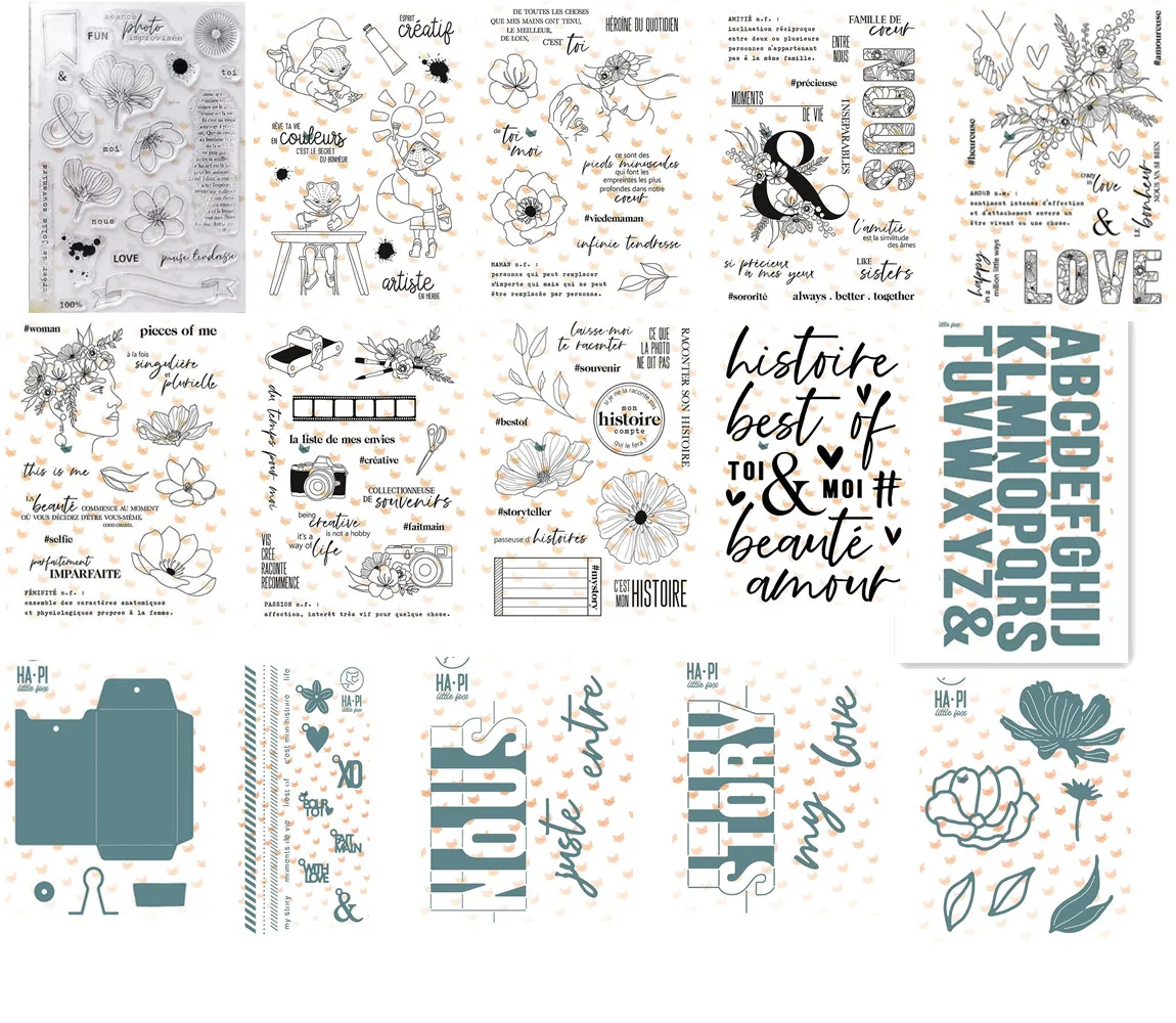 

Новый Французский прозрачный штамп, сделай сам, скрапбукинг, изготовление карт B642