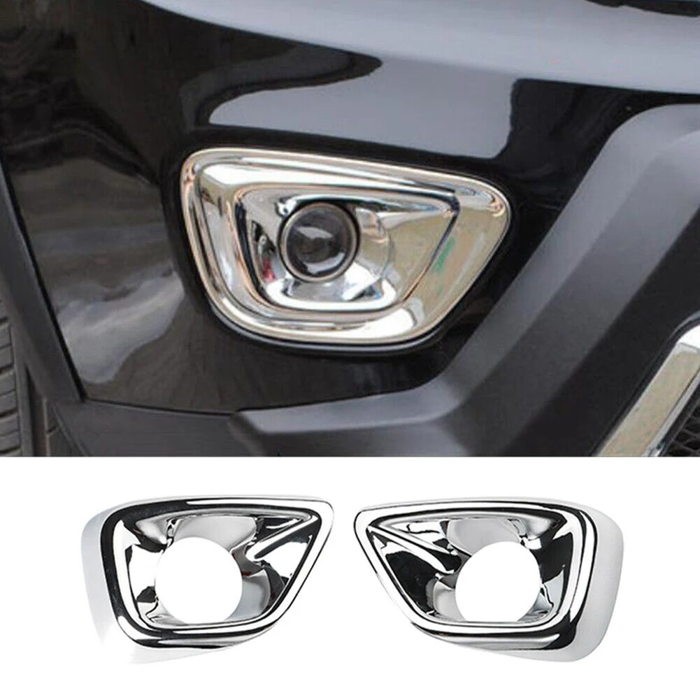 

Car Front Fog Light Lamp Cover Trim Replace for Jeep Compass 2014 2015 2016 Accessories ABS Chrome 2PCS