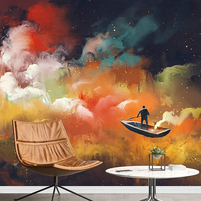 

Custom 3D Mural Wallpaper European Style Hand Painted Oil Painting Mountain Forest Wall Paper for Living Room Any Pictures