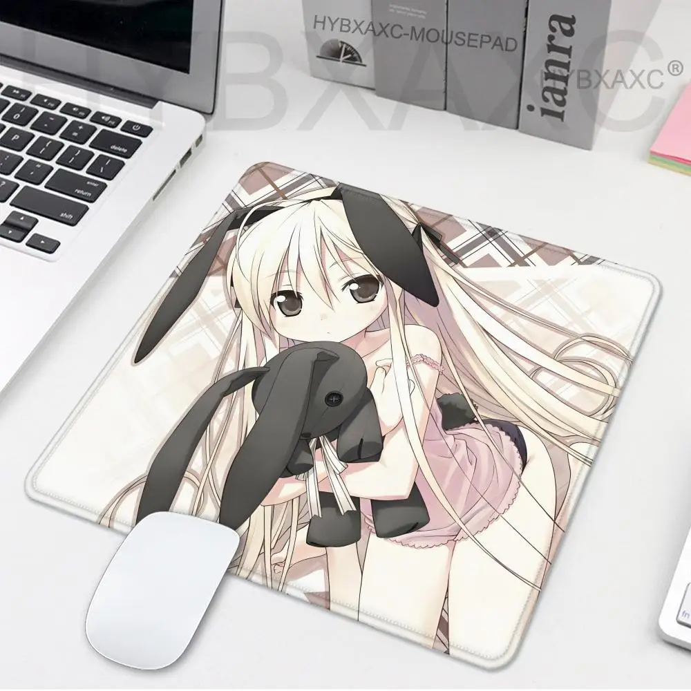 Фото Коврик для мыши Yosuga No Sora, маленький коврик для мыши LockEdge для геймеров, коврик для компьютерного стола, прямоугольный противоскользящий резиновый коврик №1