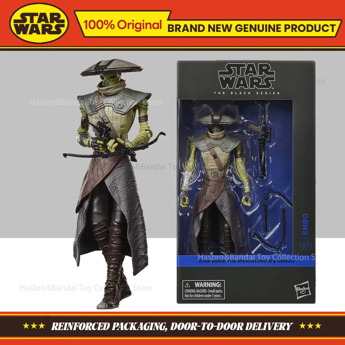 Фото В наличии: Коллекционная фигурка Hasbro Star Wars The Black Series The Mandalorian & Grogu Movie Embo, 15 см, оригинальная модель, подарок №1