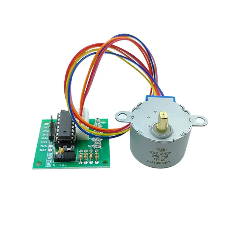Шаговый двигатель 28BYJ-48 5В/12В 4-фазный + драйвер ULN2003