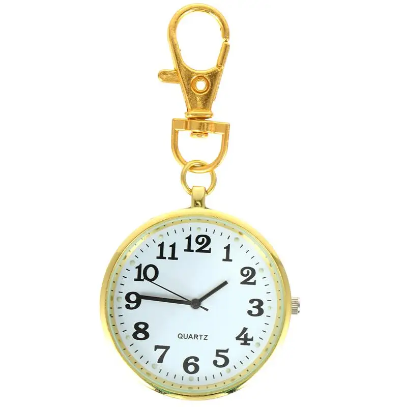 

1Pc Quartz Pocket Watch Keychain Alloy Nurse Watch Pendant Student Watch