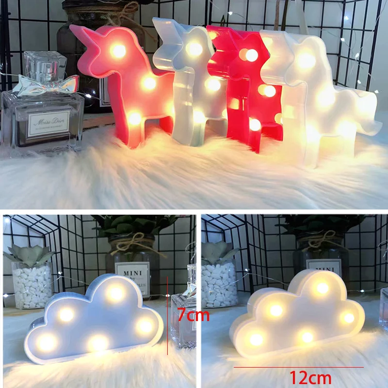 

Mini Flamingo Pineapple Cactus Night Light Baby Shower Kids Gift LED Lamp Christmas Decoration for Home Bedroom Decoration