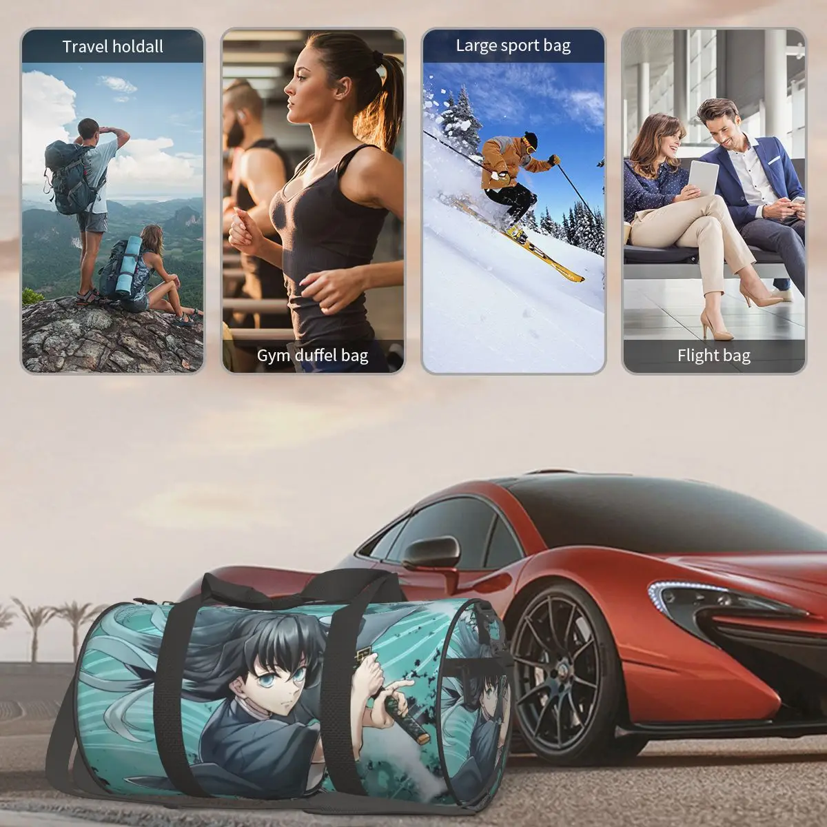 Muichiro Tokito спортивная сумка Demons Slayers дорожные тренировочные спортивные сумки