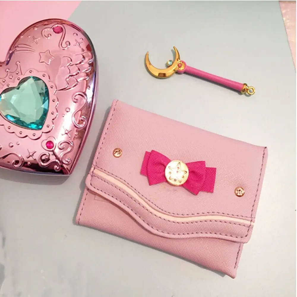 Кошелек-клатч Sailor Moon Для Женщин Модный Карамельный Искусственный Кожа С Бантом
