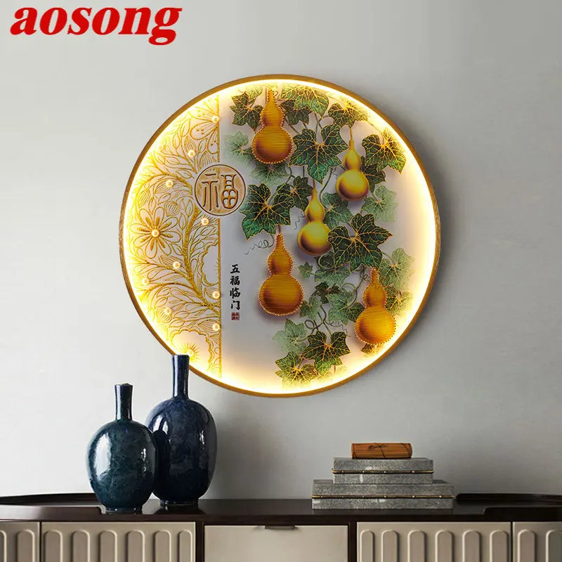 

AOSONG Modern Wall Picture Light LED Chinese Style Creative Indoor Sconces for Home Living Room Bedroom Corridor Decor
