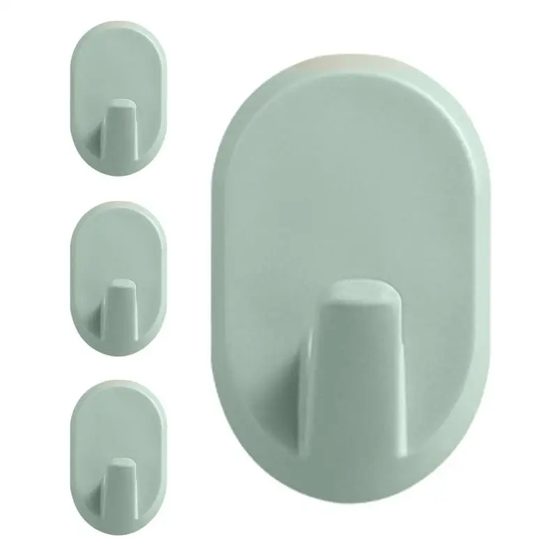 

Sticky Hooks Wall Hooks For Hanging Heavy Duty 4 Pieces Sticky Hooks No Tools For Keys Bathroom Shower Outdoor Kitchen Door Home