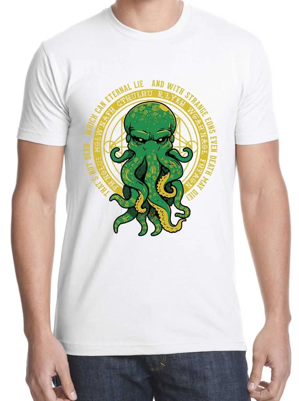 Футболка Cthulhu R'lyeh с изображением дракона осьминога в классическом стиле