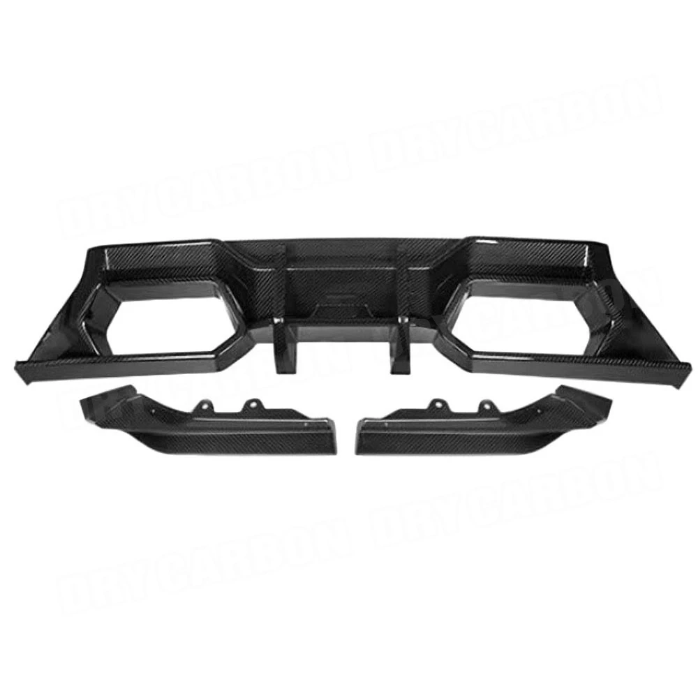 Фото Для BMW 2 серии G87 M2 2023+ S Style Dry Carbon Fiber Tech задний бампер, диффузор для губ, разделитель, диффузор для губ, подбородок, комплекты кузова, детали №3