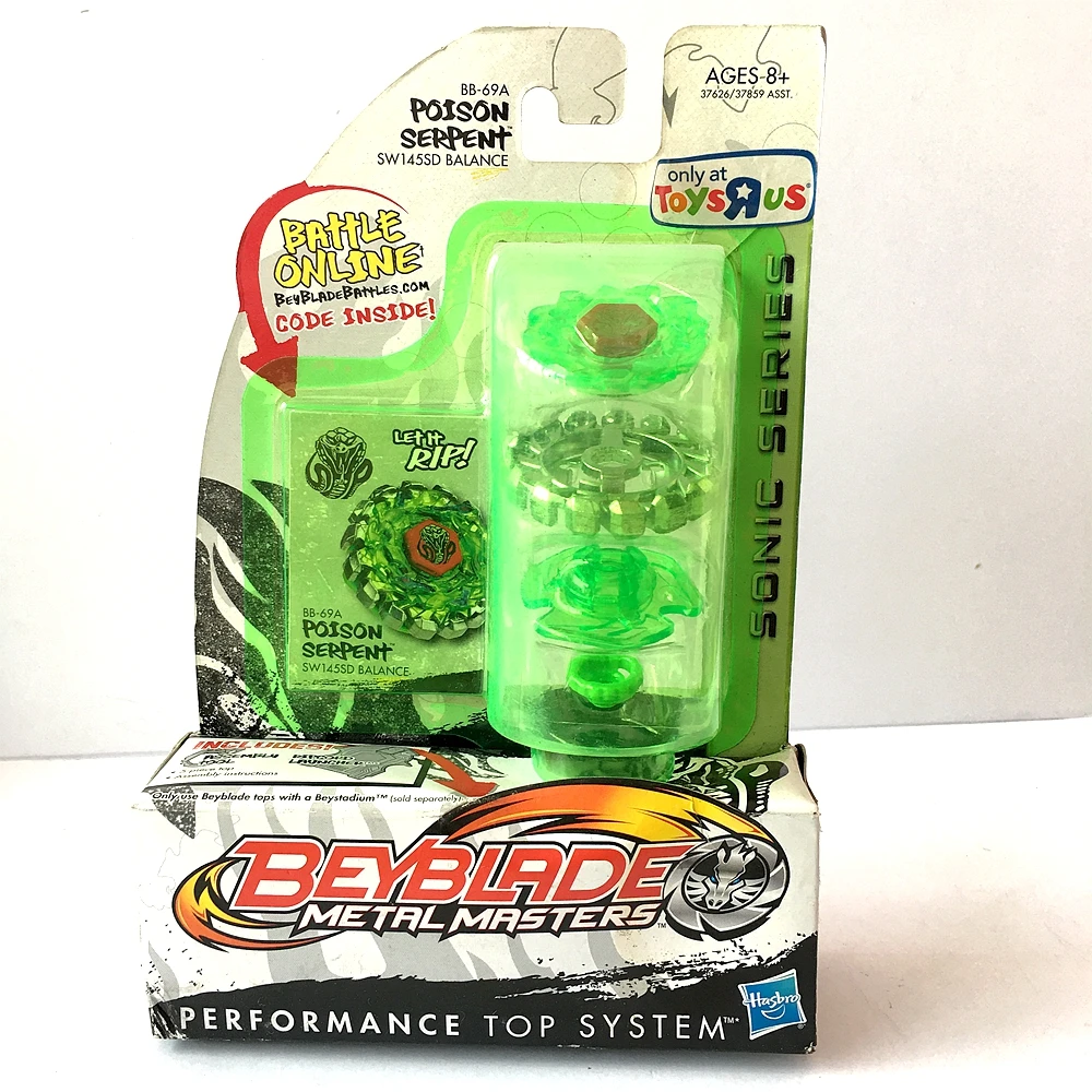 

GENUINE Beyblade Metal Masters Sonic Series Poison Serpent Exclusive Single Pack BB-69A