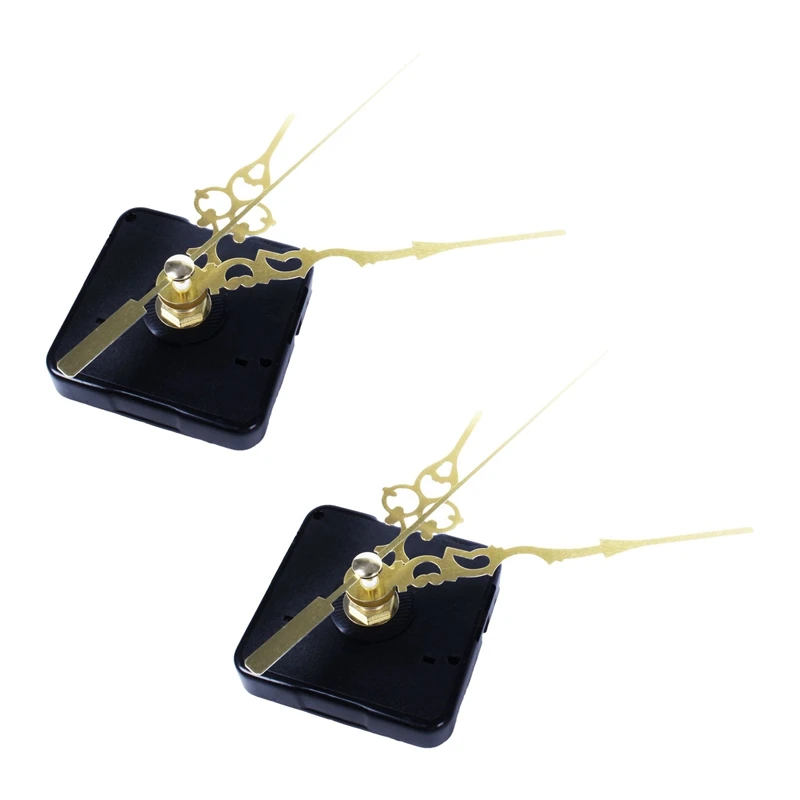 

2X High Torque Clock Mechanism, 3/ 10 Inch Maximum Dial Thickness, 4/ 5 Inch Total Shaft Length (Gold)