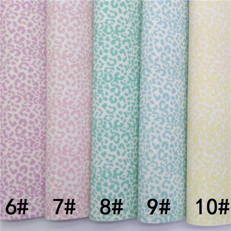 Леопардовый принт тонкая блестящая кожа искусственная ткань винил с саржевой