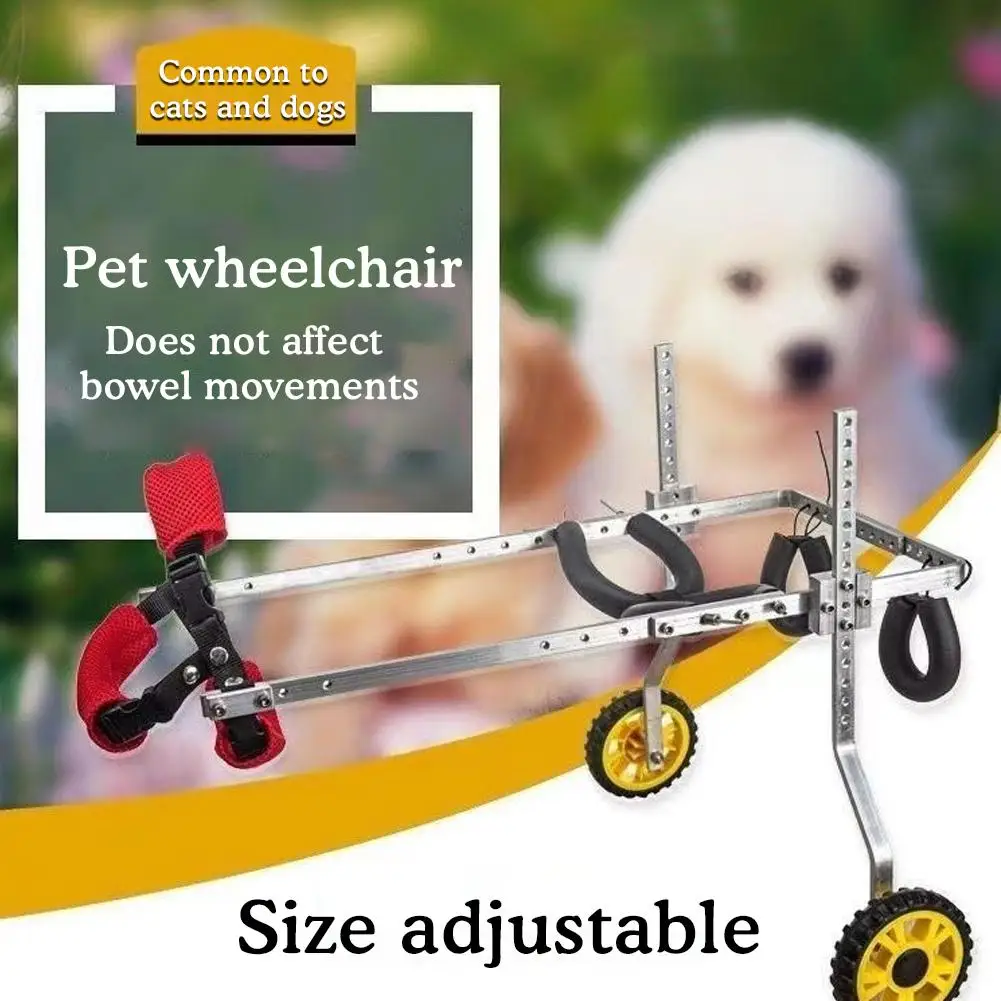 

Dog Small Medium Light Pet Hind Limb Disabled Cart Wheelchair Rehabilitation Hind Weakness Auxiliary Limb Bracket Dog Train E1D4