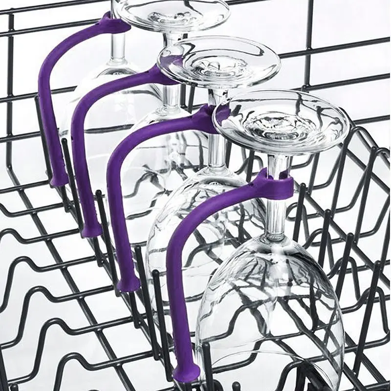 

Stemware saver flexible dishwasher set of 4 for Wine Glasses Glassware fixed