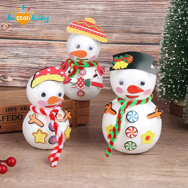 

1 Набор миниатюрный кукольный домик «сделай сам», материал снеговика, Рождественское украшение, забавная упаковка, кукольный домик, Рождественский венок, декоративные аксессуары, игрушка