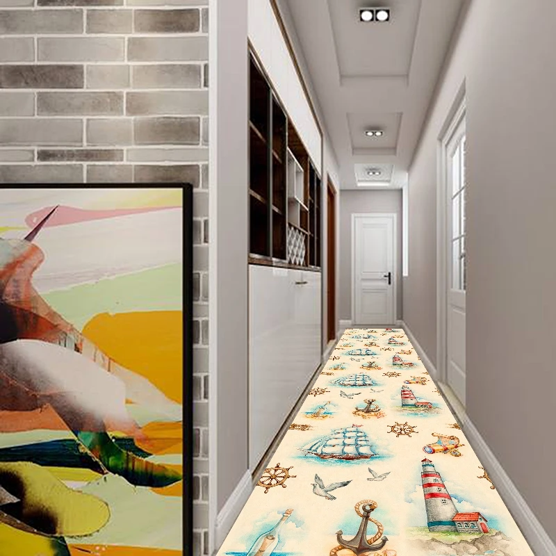

Reese Lobby Children Carpets Porch Rugs Retro Nautical Chart Easter Eggs On Emerald Green Hallway Corridor Aisle Hall Entrance