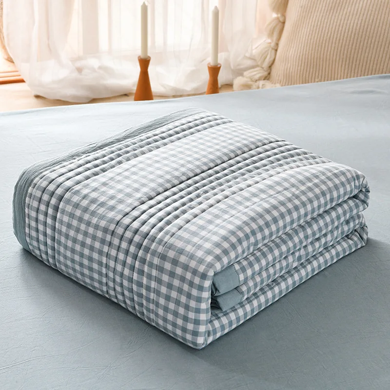 

Летнее хлопковое крутое одеяло из чистого хлопка, Хлопковое одеяло класса А, воздухопроницаемое одеяло, машинная стирка, летнее тонкое одеяло с кружевом