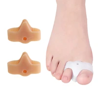 silicone gel foot fingers two hole toe separator thumb valgus protector bunion adjuster hallux valgus guard foot care tools