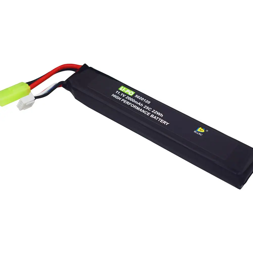 

11.1v 2000mah 25c Lithium Battery With Mini Odamiya Connector For Crane Stock M110 Sr25 Mp5k Mp5 Scar M249 M240b Rpk Pkm L85