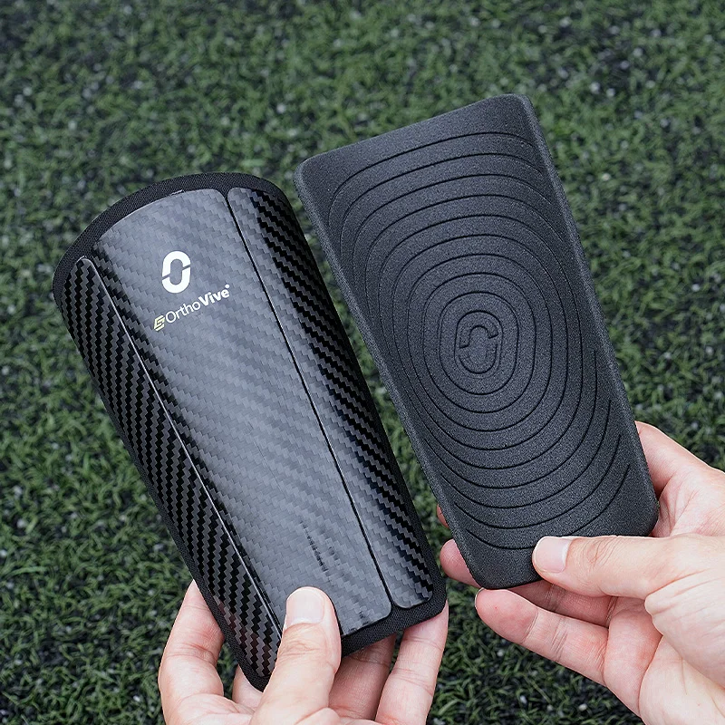 Oupower-Carbon Fibre Soccer Щитки для голени Сверхлегкие Дышащие Профессиональные