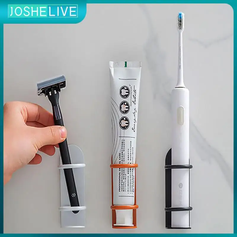 

Clean Sanitary Electric Toothbrush Rack Moisture-proof Lightweight Razor Holder Drain Wall-mounted Toothbrush Holder Punch-free