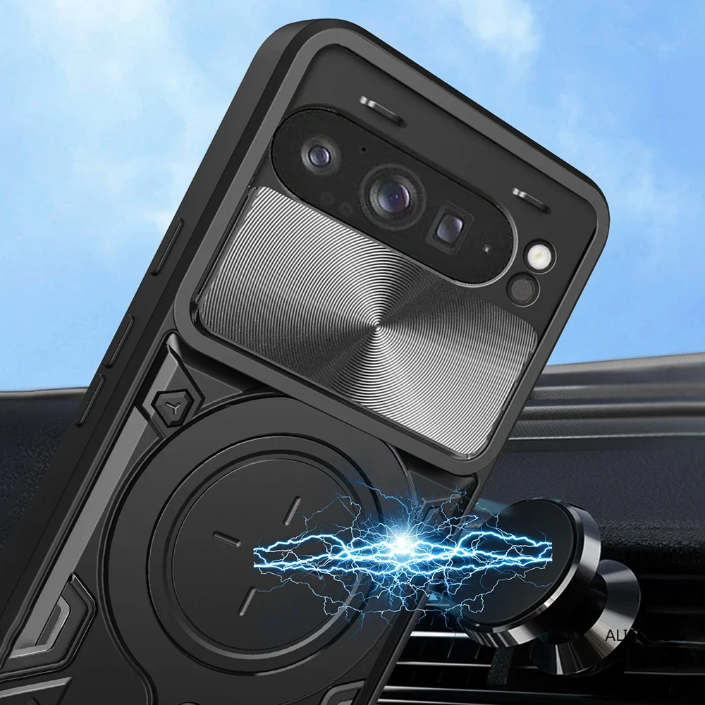 Магнитный чехол-подставка для Google Pixel 9 Pro XL противоударный чехол