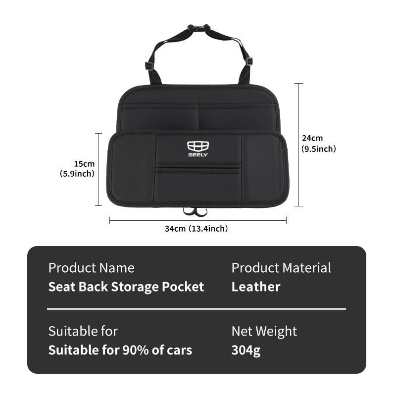 Кожаная сумка-Органайзер на спинку сиденья автомобиля многофункциональная