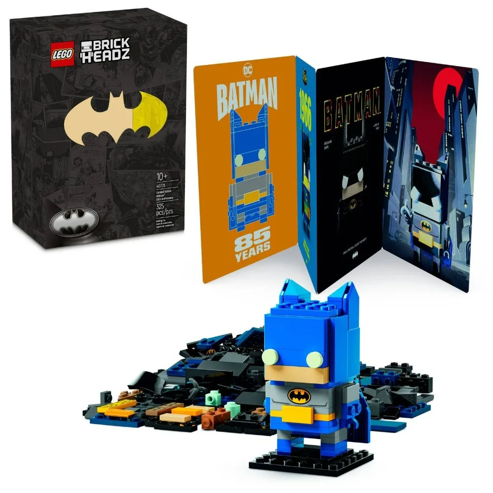Фото LEGO BrickHeadz DC COMICS SUPER HEROES 8 в 1 40748 Лимитированная серия Бэтмен ™   К 85-летию: набор для девочек и мальчиков, 325 предметов №1