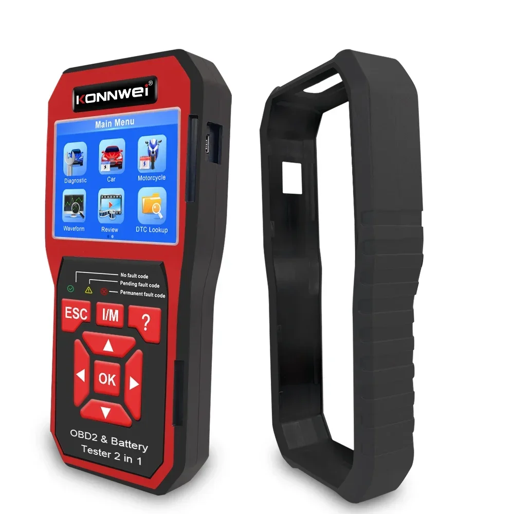 KONNWEI KW870 6 В 12 автомобильный мотоциклетный аккумуляторный тестер OBD2