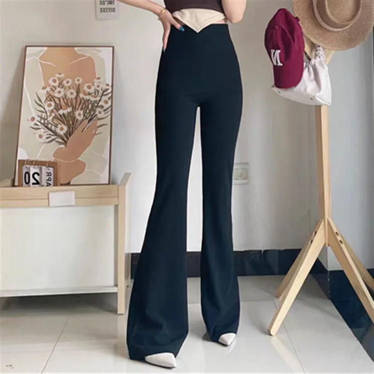 

Yoga High-elasticity Fitness Flared Pants Women's Autumn New High-waisted Hip-lifting Slim Sagging Micro-flare Pants