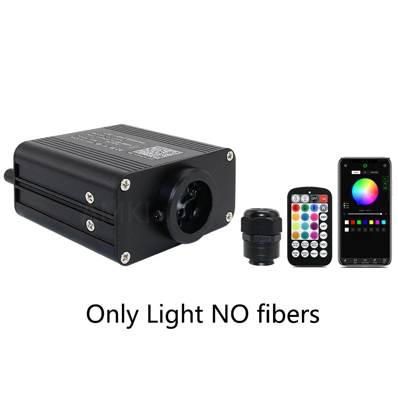 16 Вт RGBW Мерцающее звездное небо Звезды на крышу автомобиля Волоконно-оптический свет Управление музыкой Светодиодная звездная крыша Интерьер автомобиля Навколишняя атмосфера Свет