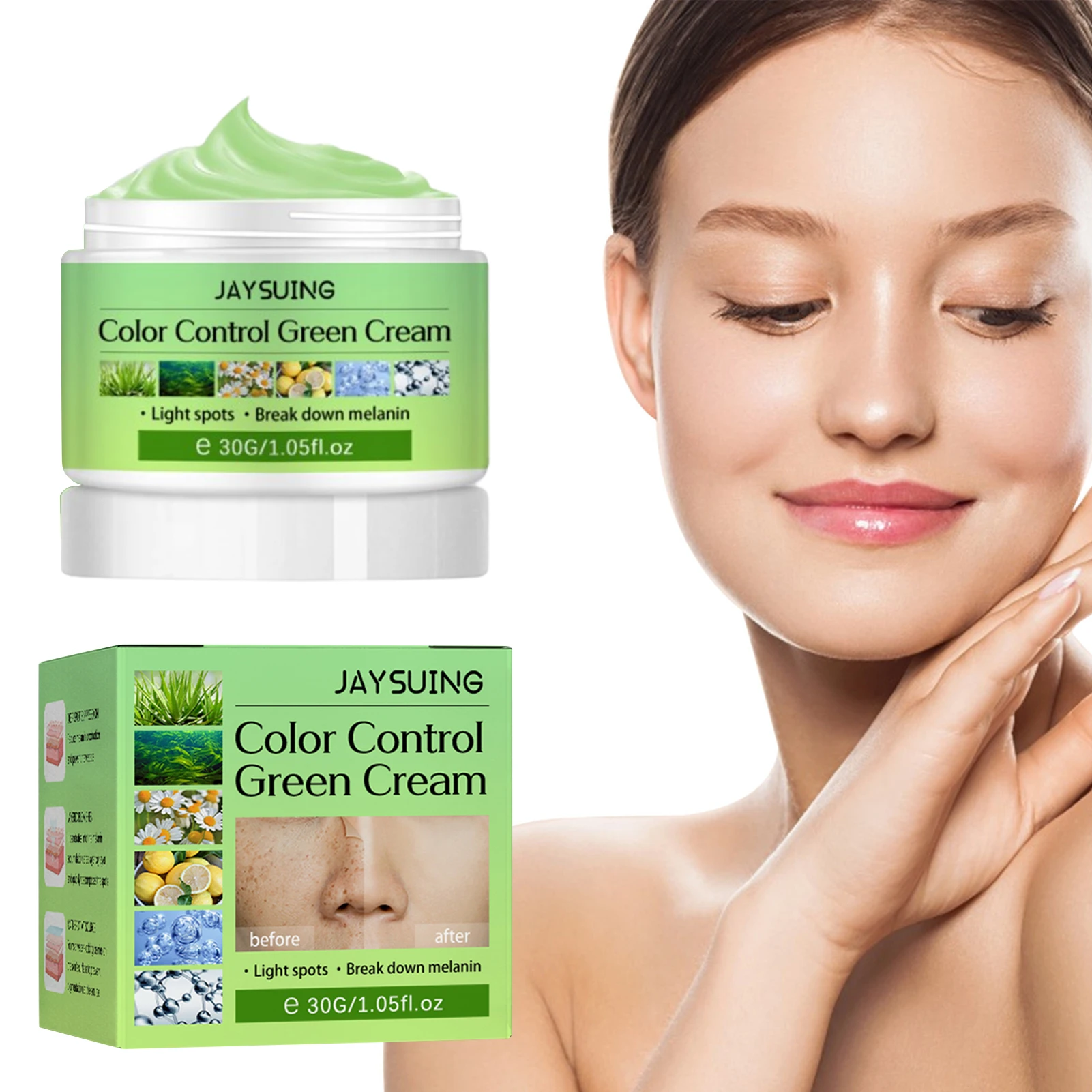 

Green Speckle Cream Face Hyperpigmentation Spot Repairment Color Control And Light Spot Green Cream For Speckle Remove And