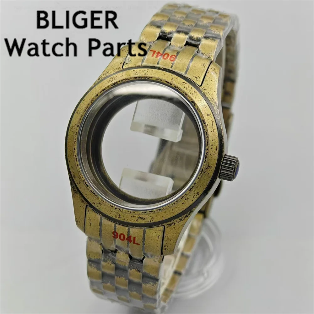 BLIGER 36 мм/39 мм бронзовые часы-авиаторы выпуклое сапфировое стекло винтовая Корона