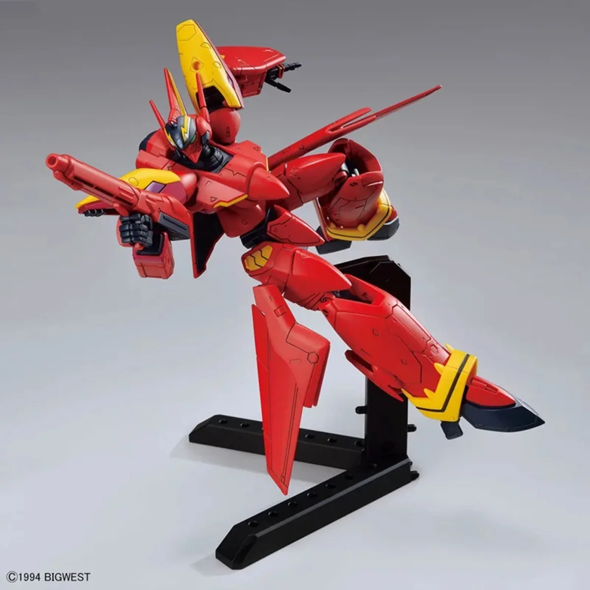Фото Оригинальный Bandai Genuine HG 1/100 VF-19 Custom Fire Valkyrie Sound Booster Macross Plus, коллекция аниме, наборы моделей экшн-фигурок №5
