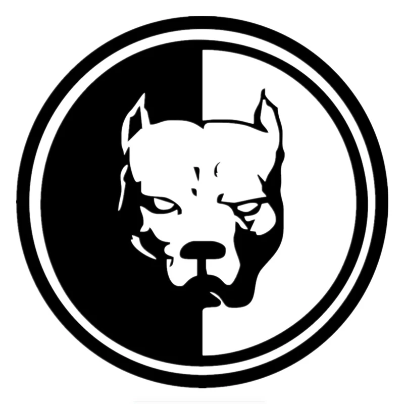 Автомобильная наклейка «питбуль на борту» с опасной собакой, водонепроницаемая Солнцезащитная Автомобильная наклейка, аксессуары для двери, капота автомобиля, 15 см * 15 см