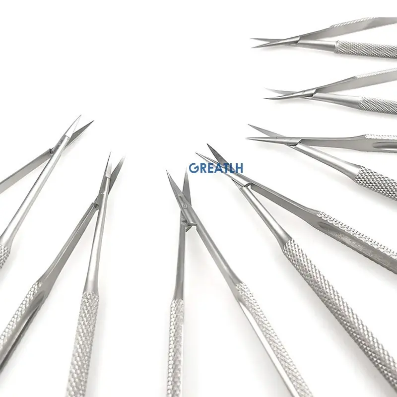 

8Types Stainless Steel Castroviejo Corneal Scissors Ophthalmic Capsule Membrane Scissors Eye Surgical Instruments 1pcs