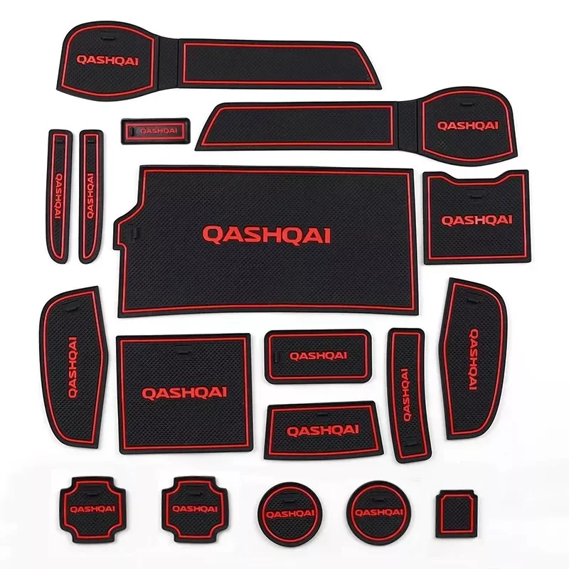 

Non-slip auto Interior door gate pad cup mat for nissan qashqai j11 2019 2020,17pcs/lot,car accessories