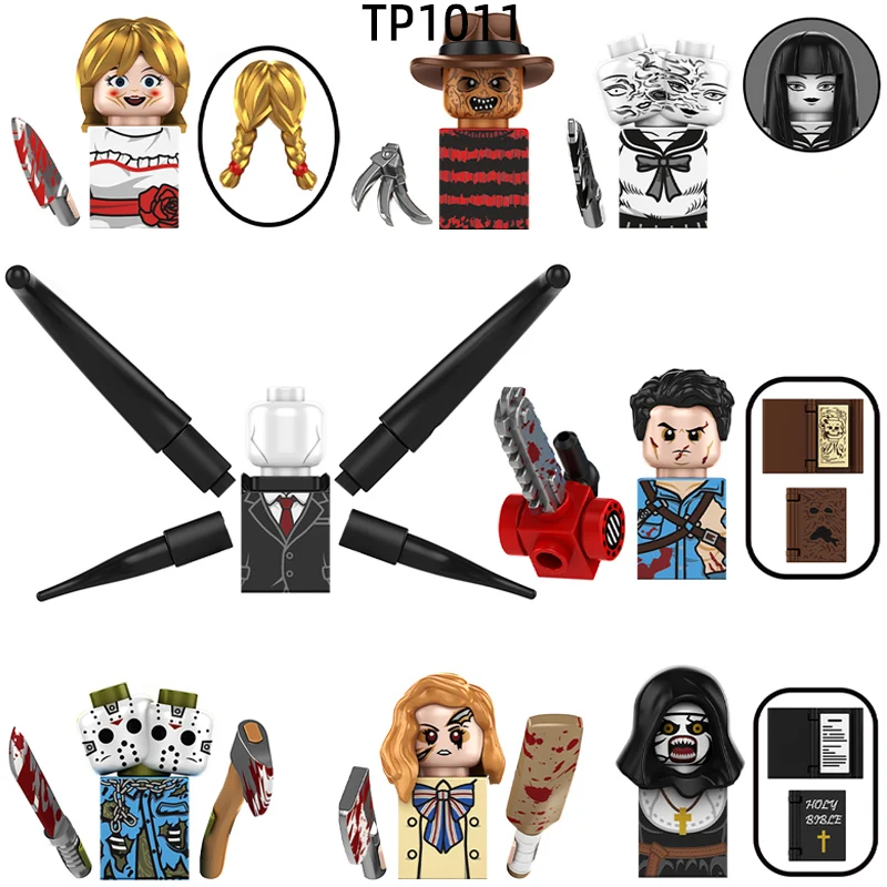 The Slender Man Annabelle Freddie Tomie Ashe Jason M3gen Nun Модель Блоки MOC Набор кирпичей Подарки Игрушки