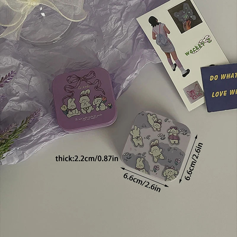 Милый мультяшный контейнер для хранения контактных линз девушек и женщин