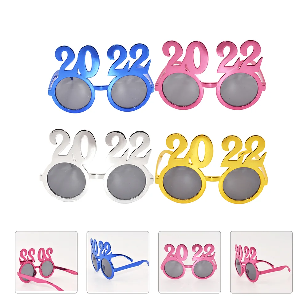

4Pcs Funny Party Glasses Celebration Eyeglasses Photo Props (Mixed Color)