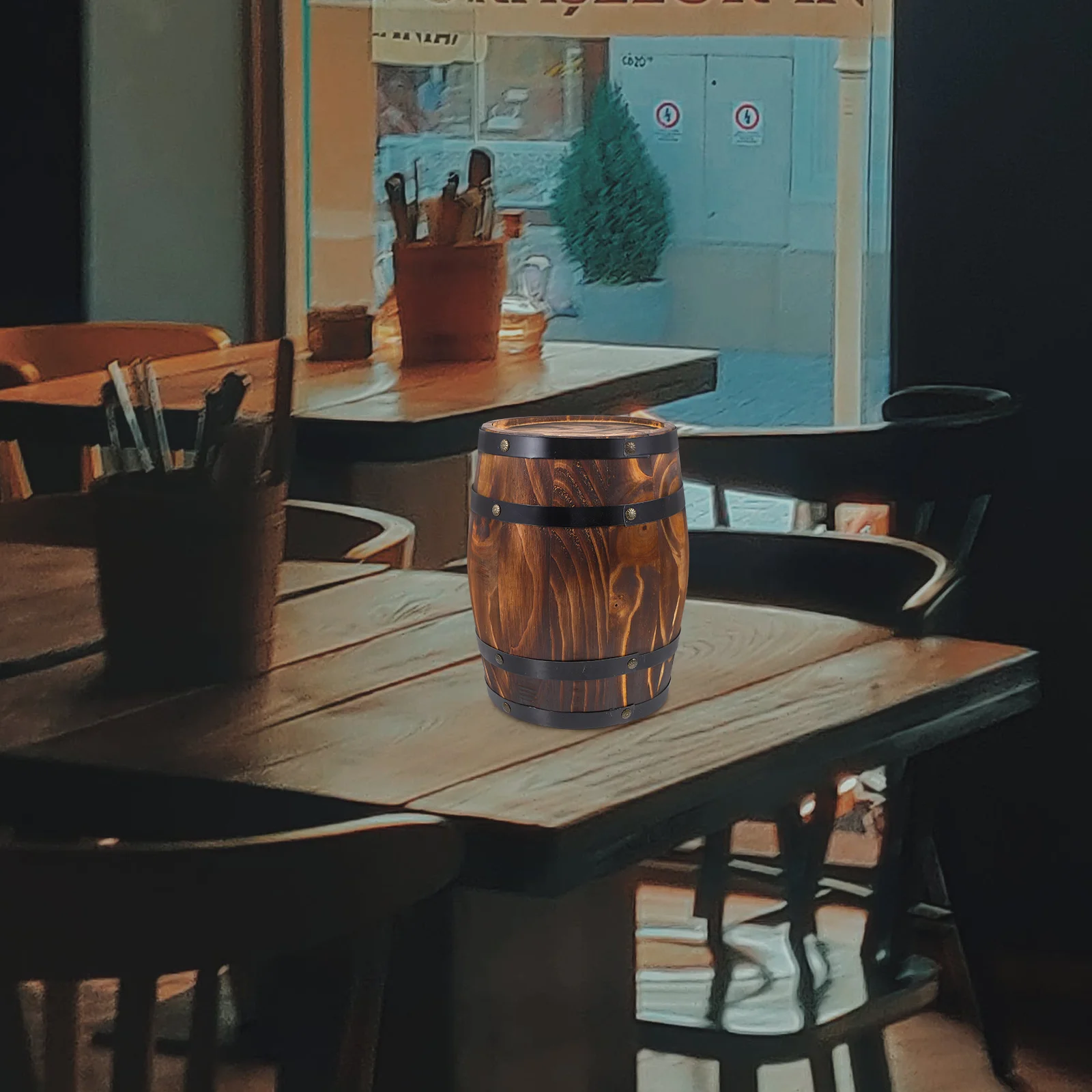 Пивная бочка для виски деревянное ремесло декор реквизит цветочный горшок