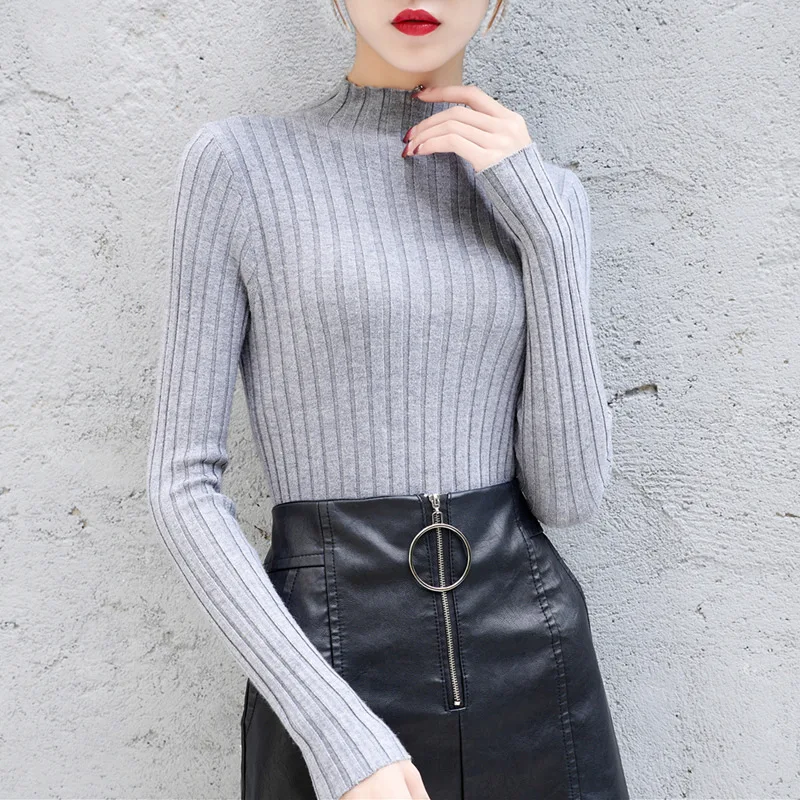 

Осенне-зимний вязаный джемпер, топы, водолазки, пуловеры, Повседневные свитера, женская рубашка, плотный свитер с длинным рукавом для девоче...