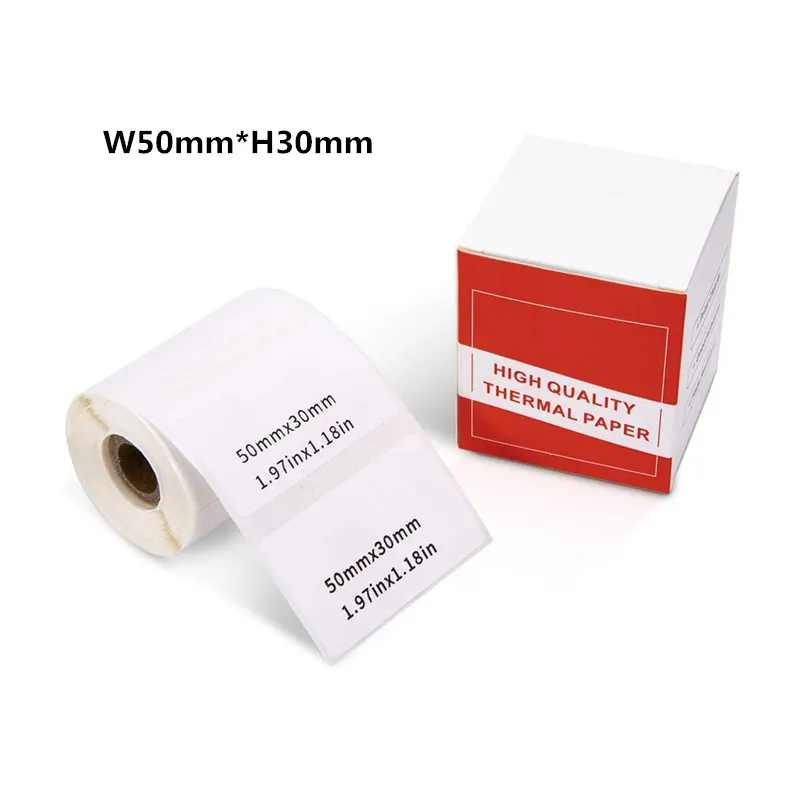 

M110 series 50x30mm square white sticker thermal label