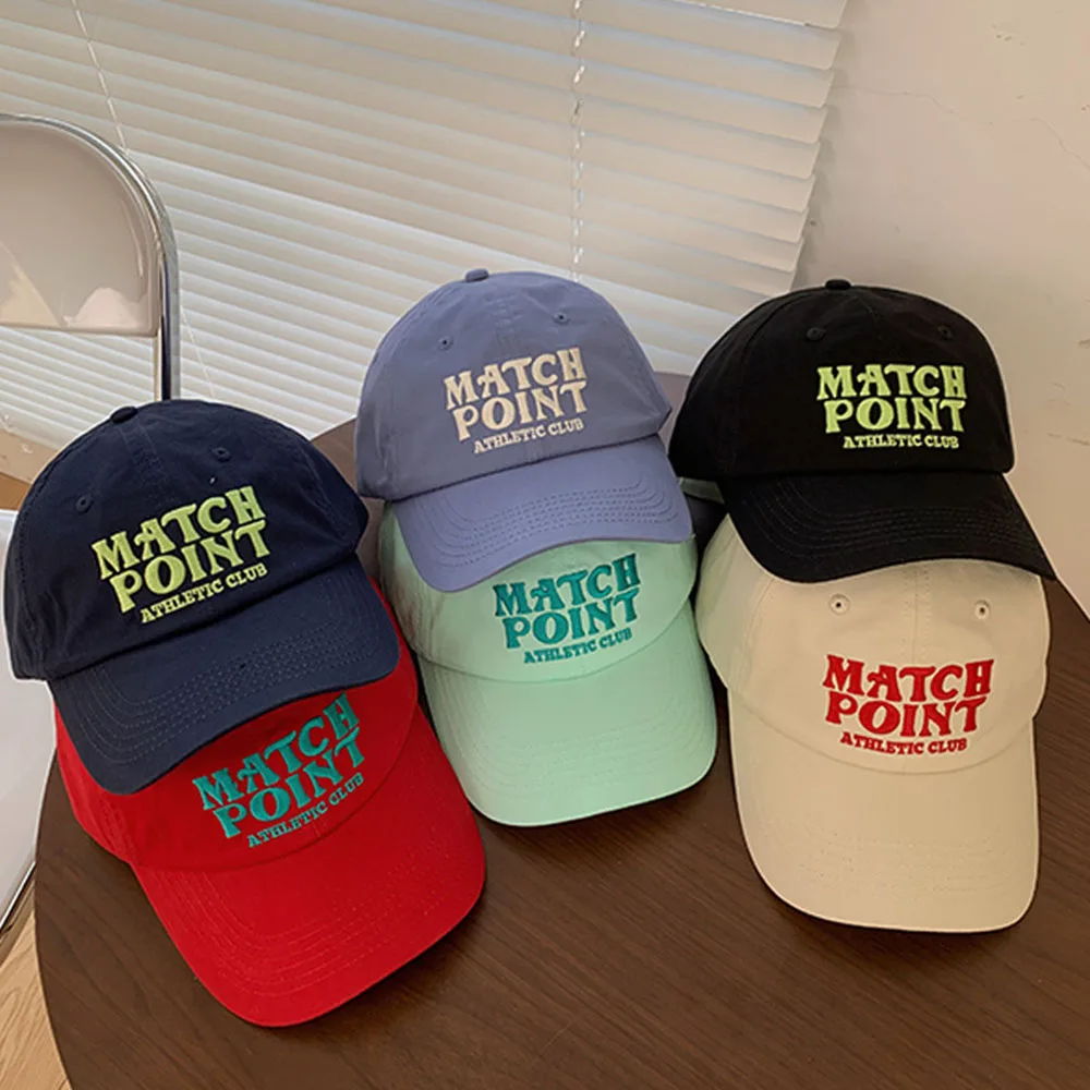 

Korean Embroidered Letter Baseball Cap Female Couple Student Soft Top Duck Tongue Hat Male Spring Summer Sun Hat Fashion