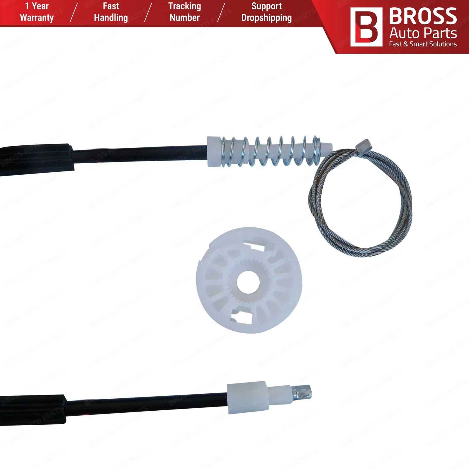 Комплект для ремонта оконных регуляторов BWR1211 передняя левая дверь: 51337184383 BMW 5