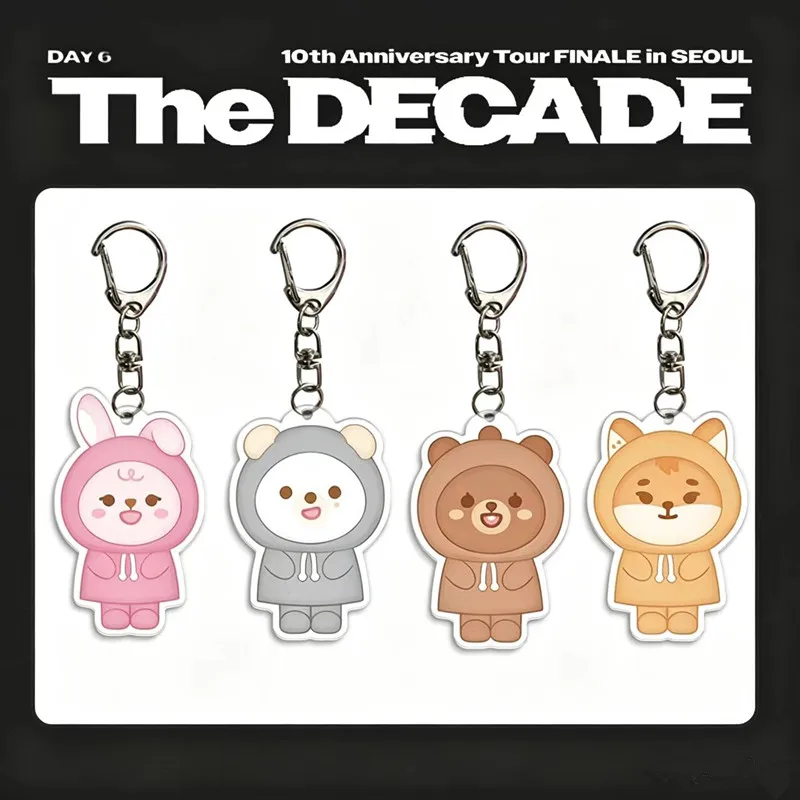 Фото Акриловый брелок-подвеска для рюкзака с персонажами группы Idol Boy DAY6 (Дэй6): Джей, Сонджин, Инён, Квон, Пилдо, Вун. Подарки для фанатов. №1